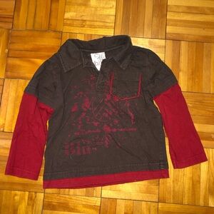 Blu Pepper Long Sleeve Tee Red and Black